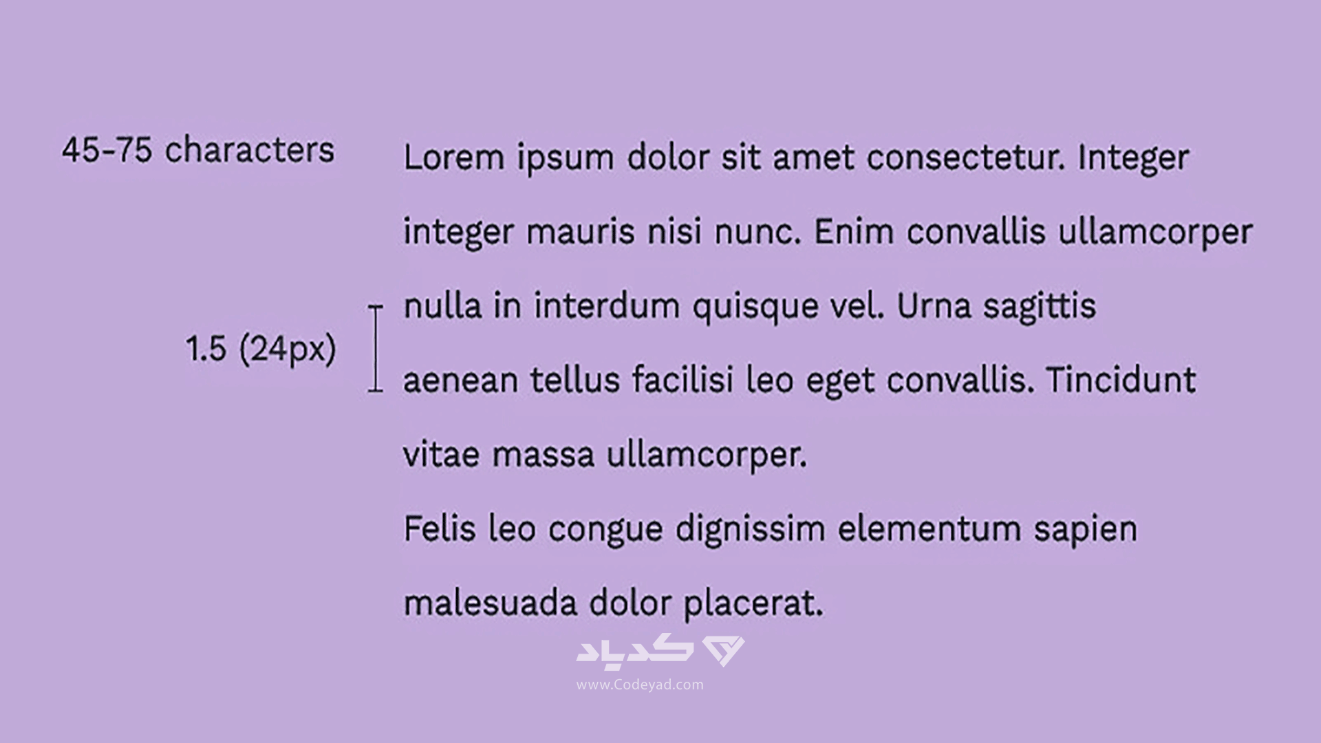 فاصله بین خطوط و حروف