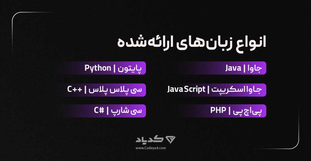 انواع زبان ها